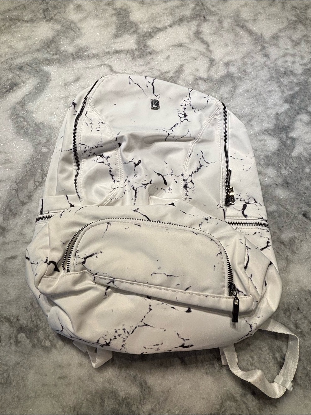 NWOT marble backpack 🤍